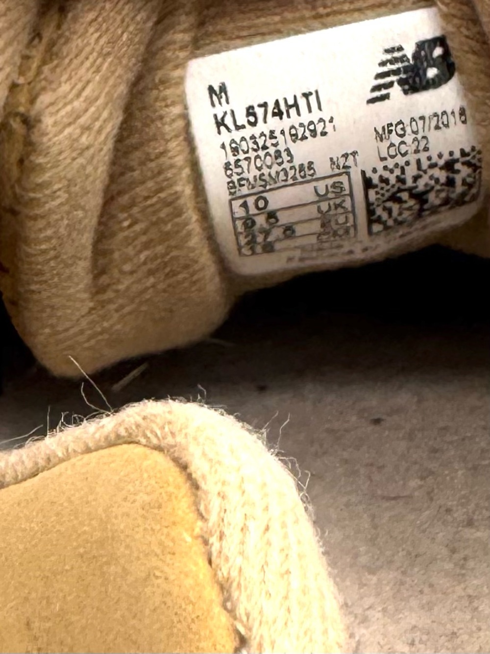 New Balance Kids Tan and Brown Sneakers with Striped Laces - Picture 7 of 7